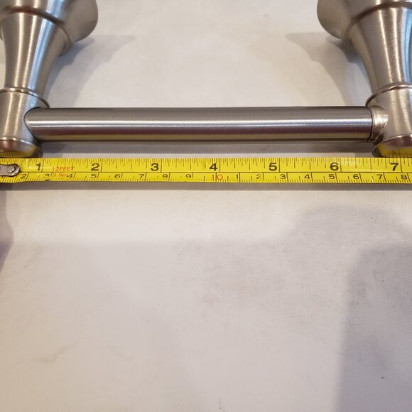 Pivoting Double Post Bathroom Toilet Roll/Toilet Paper Holder in Brushed Nickel - Picture 4 of 6